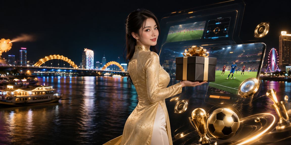 Hình ảnh sòng bạc và cá cược hiện đại tại Đà Nẵng với ánh đèn lung linh